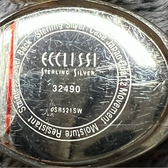 Ecclissi Sterling Silver Locket Watch with Amethyst Accents - Picture 6 of 13